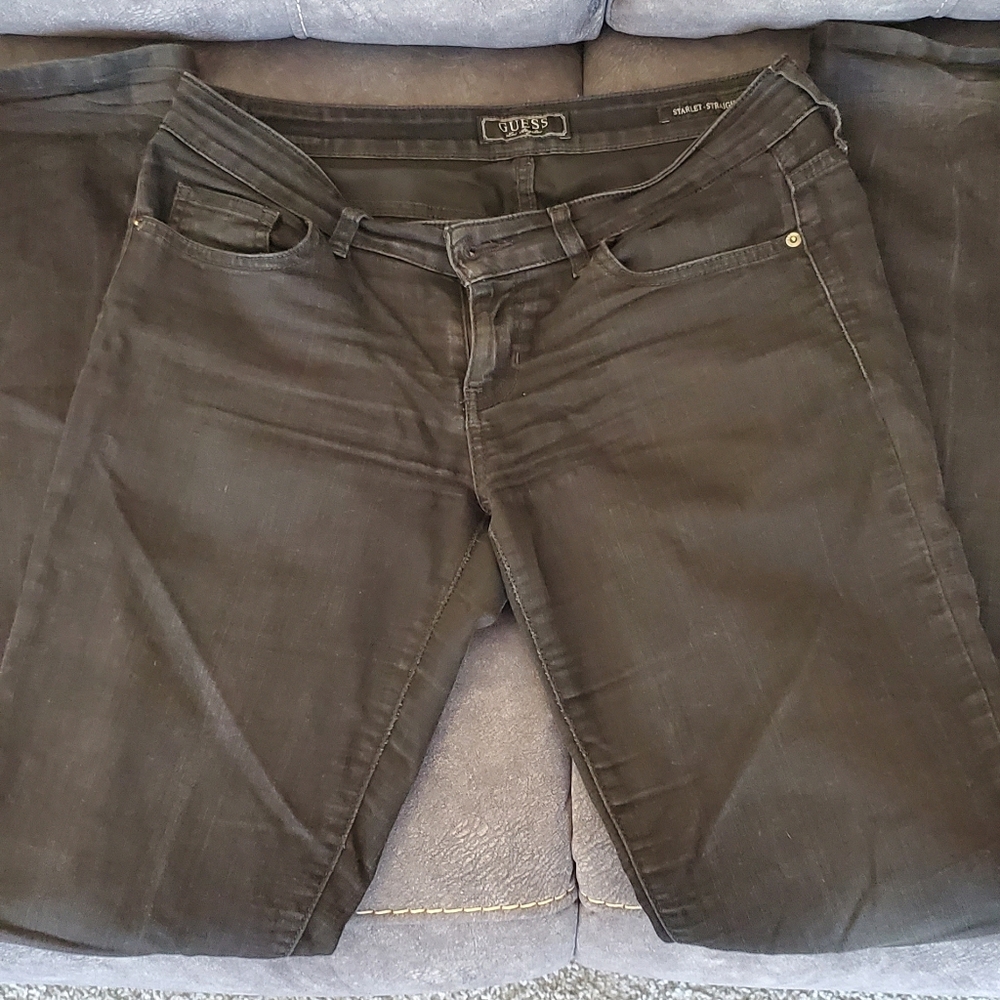 Guess black strait fit jeans